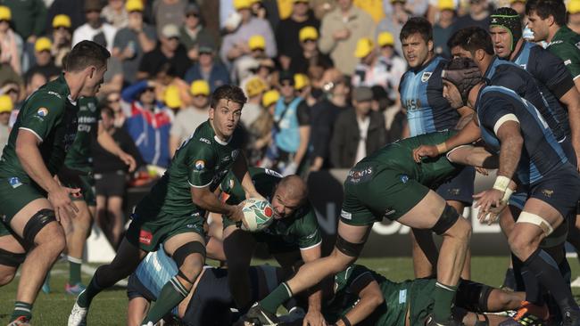 Randwick winning a scrum during their match against Argentina at Coogee Oval last year.