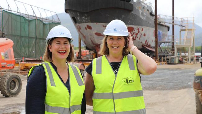 Queensland Senator Nita Green (left) and Infrastructure, Transport, Regional Development and Local Government Minister Catherine King in Cairns on Wednesday after confirming the Labor Government's commitment to the Far North.