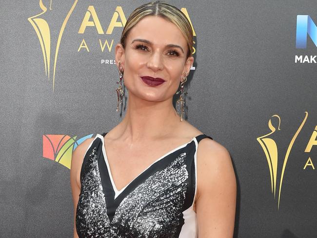 Danielle Cormack on the red carpet for the AACTA Awards. Picture: AAP