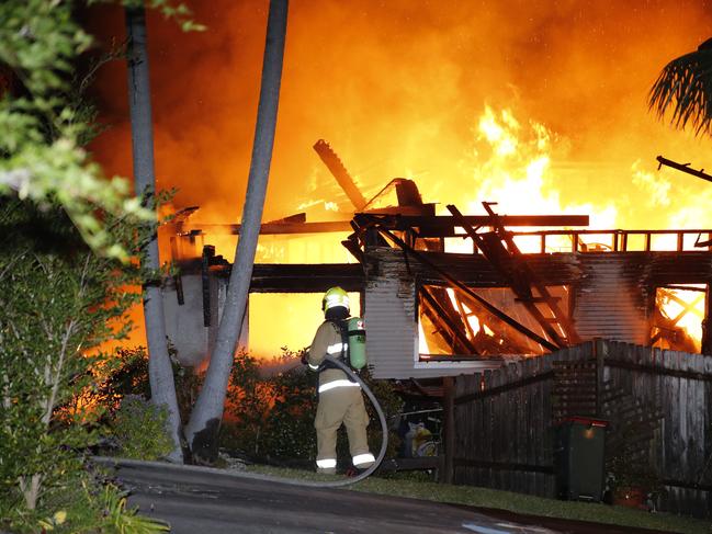 Firefighters had to try and stop the fire from spreading to neighbouring homes.