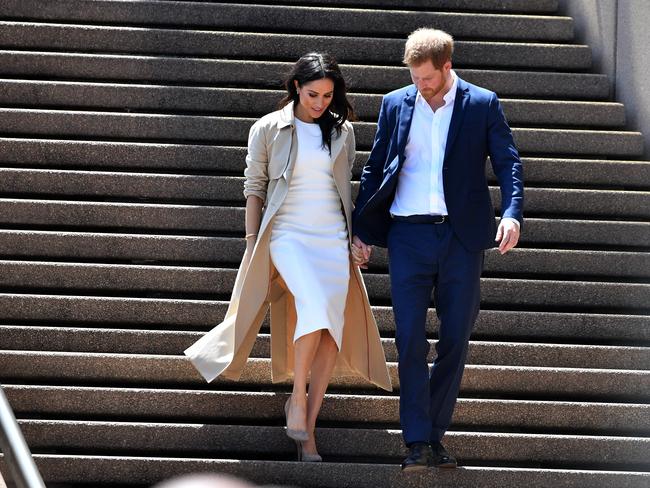 Meghan and Harry in Sydney on October 16, 2018. Picture: AAP/Brendan Esposito