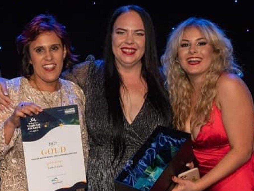 The faces behind Zarby's Cafe, Michelle Zarb, Natasha Brown and Danielle Zarb. Picture: Contributed cafe kings and queens