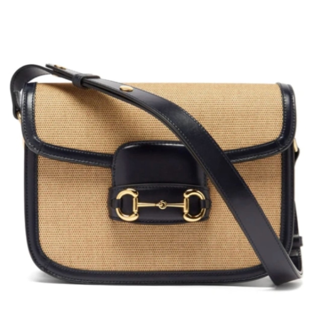 Gucci, Blondie Textured Leather-trimmed Printed Coated-canvas Shoulder Bag, Neutrals, One size