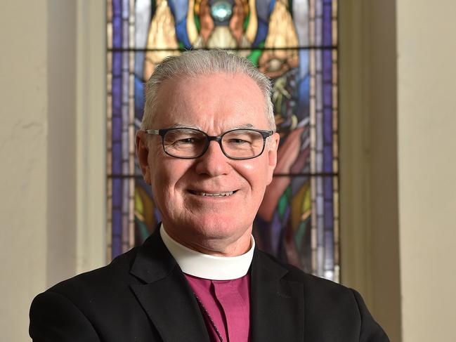 Archbishop Philip Freier who leads the Anglicans in Australia and is celebrating 10 years in the top job. Picture: Ellen Smith