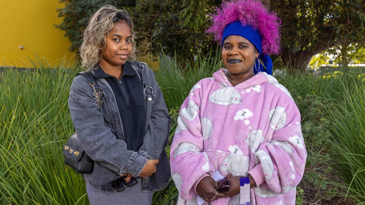 Jennifer Vuata, 42, and daughter Mills Vuata, 20, at Elizabeth City Centre. Picture: Ben Clark