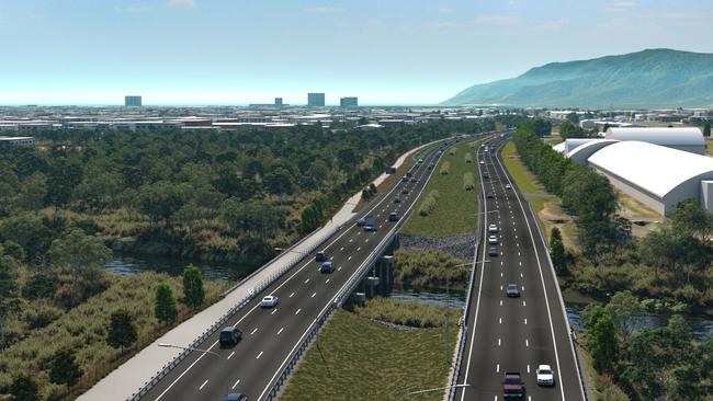 Artist impression of major Bruce Highway upgrades at the southern entrance to Cairns. PICTURE: SUPPLIED