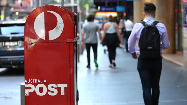 Australia Post is cutting city post office branches. Picture: Dylan Coker