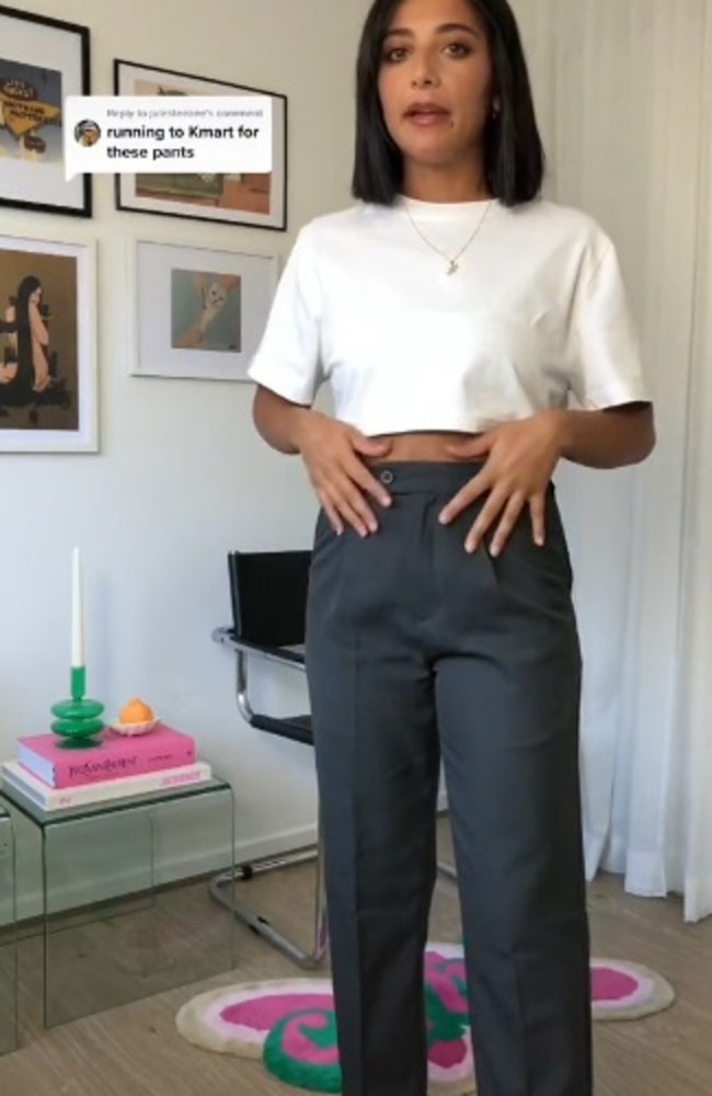 Inside woman's surprising $12 Kmart school boys pants TikTok hack