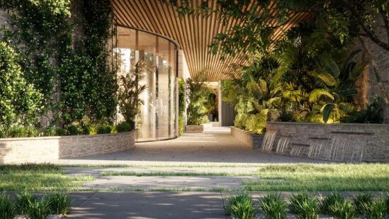 The proposed landscaped arcade running from Astor Tce.