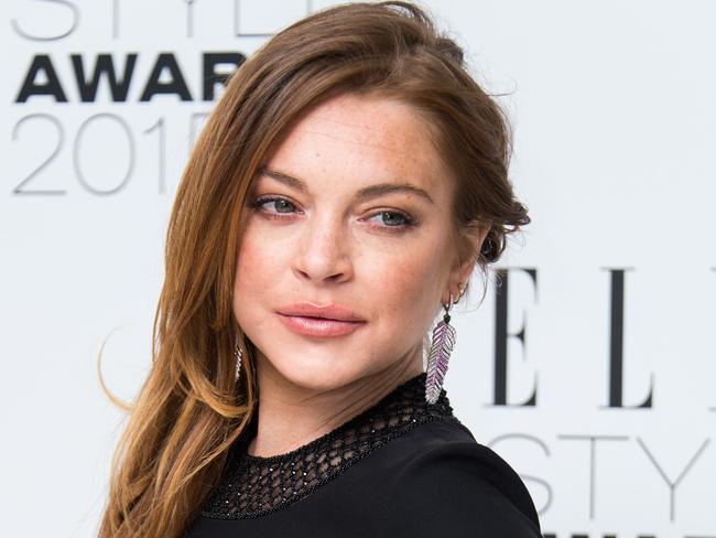 Lindsay Lohan attends the Elle Style Awards.