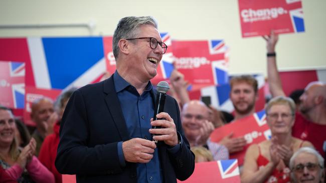 Labour leader Sir Keir Starmer delivers a speech to supporters. Picture: Getty