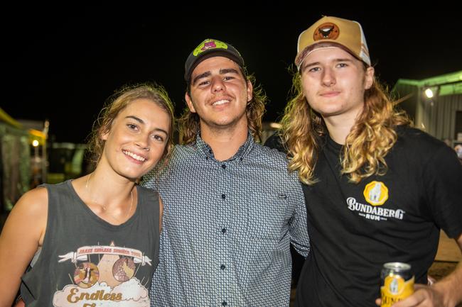 Bonnie Jewel from Airlie Beach, Jj OLoughlin from Bloomsbury and Jackson Norbury from Airlie Beach at the PBR at The Bull Pit Bull Bash Bloomsbury QLDPicture: Michaela Harlow