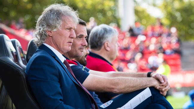 Adelaide United coach Gertjan Verbeek intends to return to the Reds from his Netherlands home when the A-League campaign restarts. Picture: Sue McKay/Getty Images)