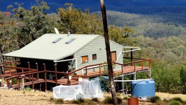 Their dream home of 14 years before the summer bushfires, overlooked pristine bush west of Narooma. Picture: Supplied