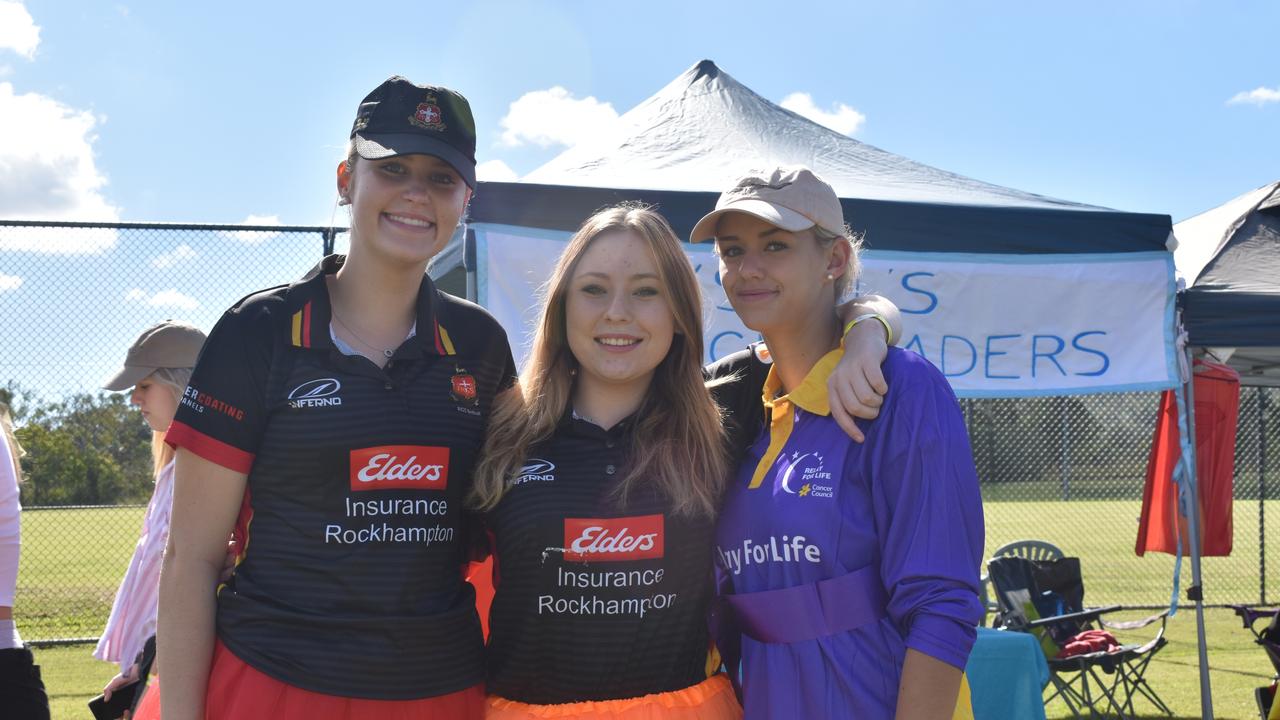 Mia Victorsen, Chili Burke and Maddie Argus at the 2024 Rockhampton Relay for Life event.