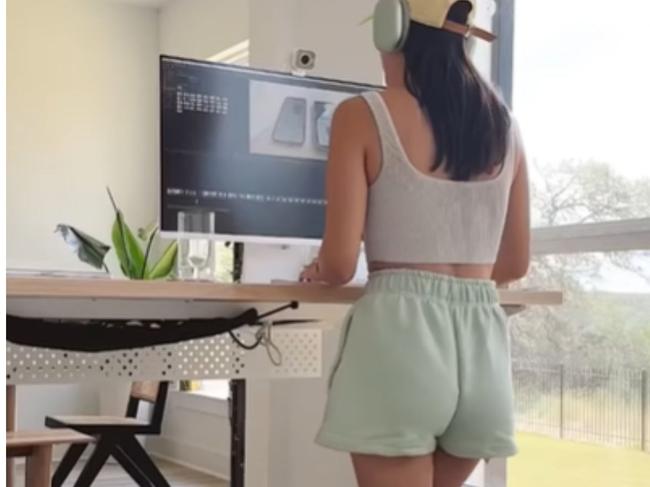 A walking pad is a great way to get your steps up while WFH. Picture: YouTube/JulesAcree