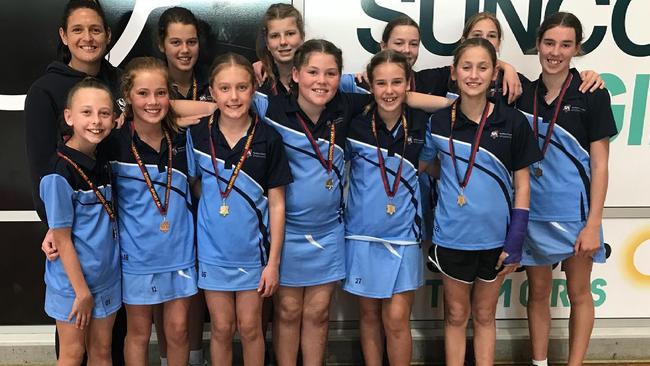 Sapsasa netball Year 6 country division one winners Southern Fleurieu. Picture: School Sport SA