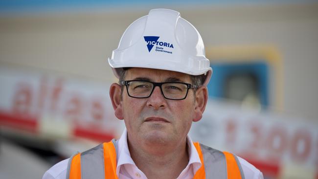 Victorian Premier Daniel Andrews fails to mention a committe tasked with analysing gas in Victoria didn’t look at the place where it is purest. Picture: NCA NewsWire / David Geraghty