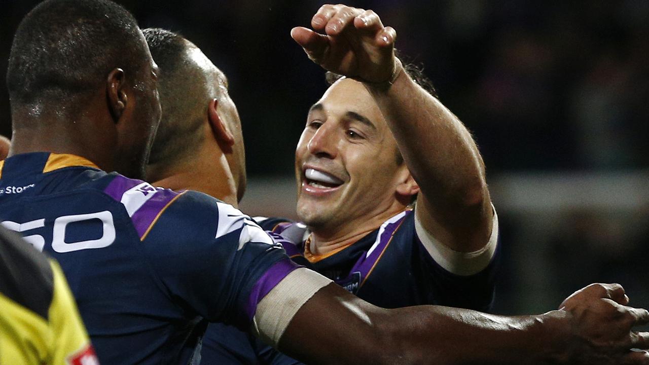 Billy Slater was on fire for the Storm in the preliminary final.