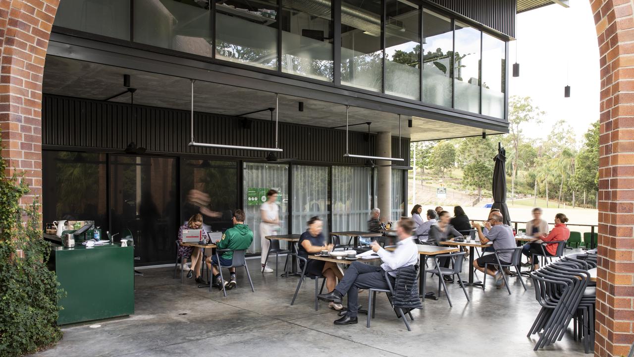 In the grounds of Memorial Park in Toowong, Pitch &amp; Fork is a family favourite. Picture: Mark Cranitch.