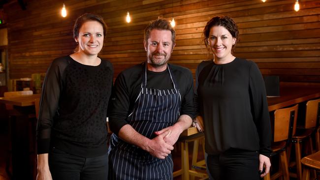 Press business partners Sally Davey, Andy Davies and Eloise Riggs. Picture: Roy VanDerVegt