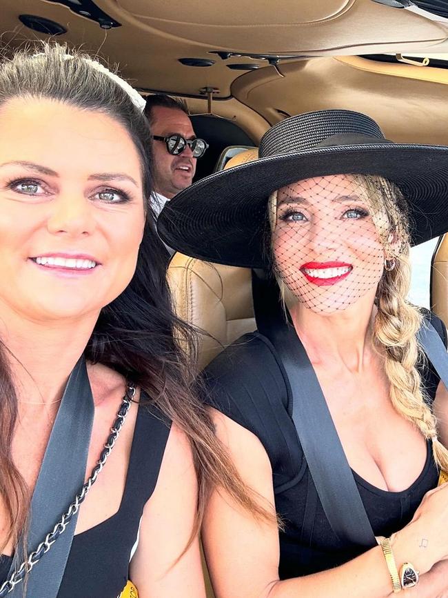 April Munro and Elsa Pataky on Derby Day in 2023. Source: Instagram