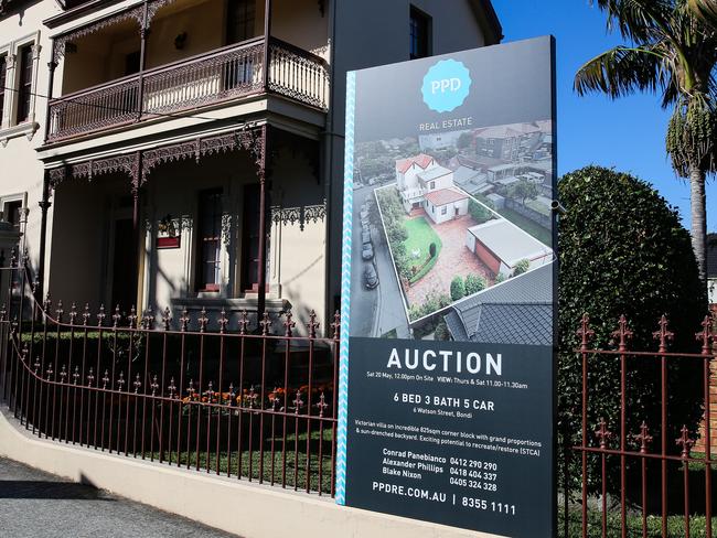 SYDNEY, AUSTRALIA - Newswire Photos -MAY 03 2023: A general view of a property listing in Bondi Beach in Sydney ahead of next weeks Budget announcement. Picture: NCA Newswire / Gaye Gerard