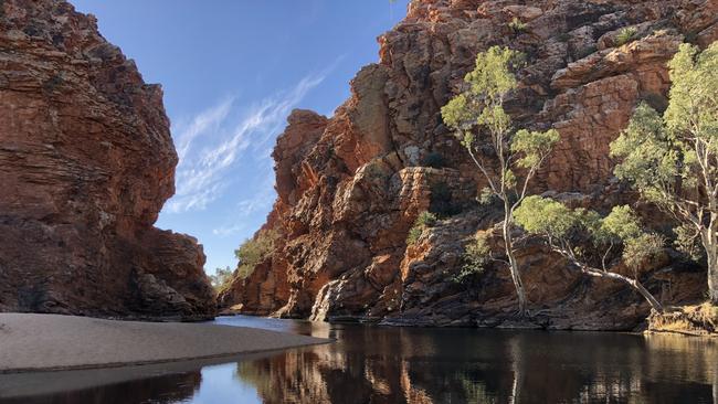 Ellery Big Hole, part of the West MacDonnell Ranges near Alice Springs. Picture: Mitch Gaynor