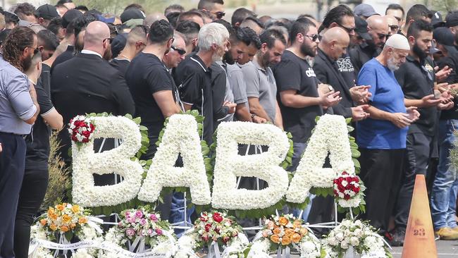 Funeral of Nabil Maghnie at Northern Memorial Park in Fawkner today. Picture: Wayne Taylor