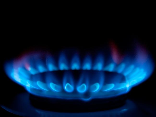 Gas stove, lit a blue flame burner,  ipad generic.