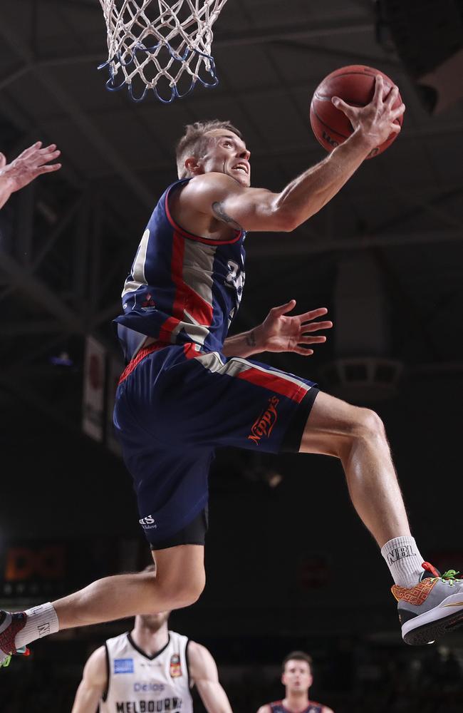 Sobey was a fan favourite at the 36ers and thrilled the crowd with his game above the rim. Picture: Sarah Reed.