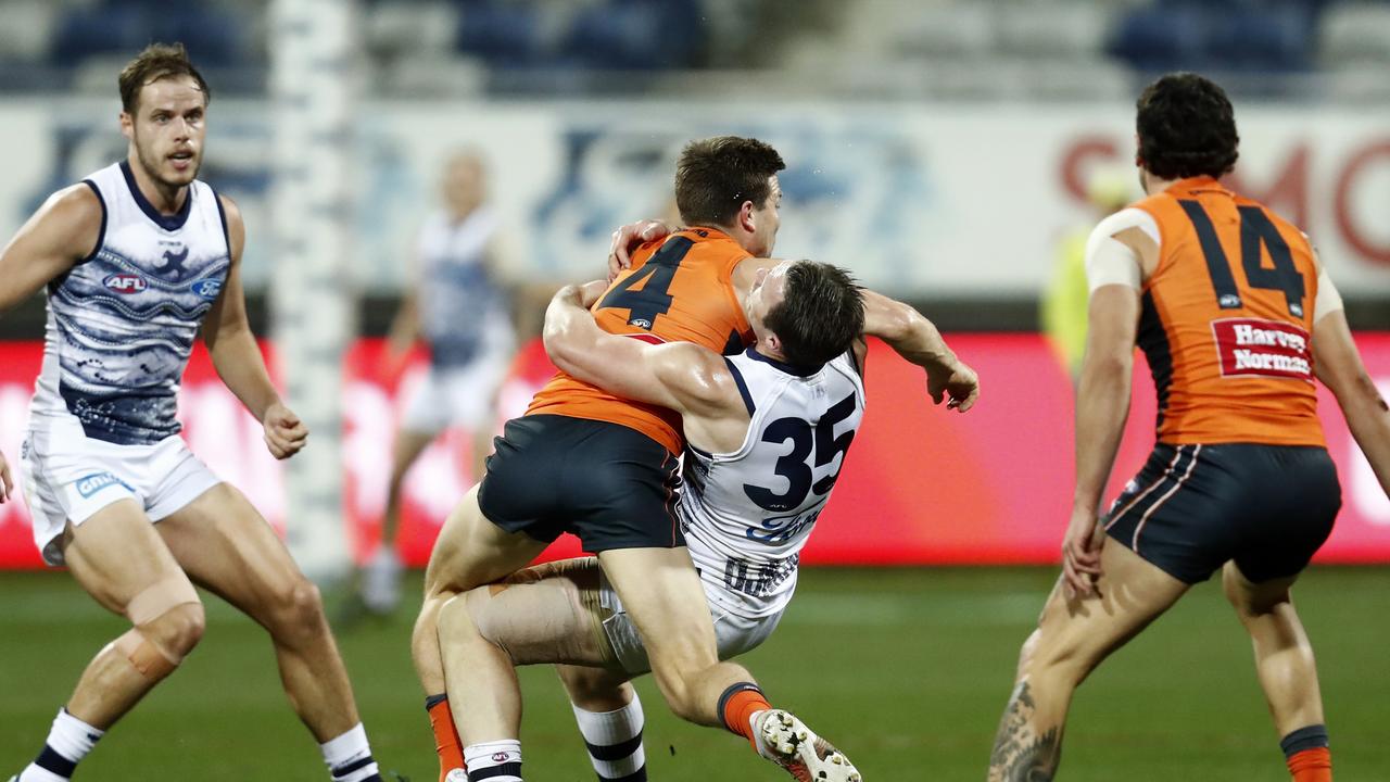 Toby Greene has been suspended for two matches for his high fend off on Patrick Dangerfield.