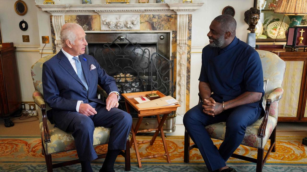 King Charles meets with Idris Elba during an event for The King’s Trust. Picture: Yui Mok/AFP