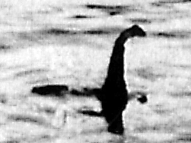 The Daily Mail newspaper's famous 1933 photo of Nessie, dubbed the Loch Ness Monster, photographed by highly respected British surgeon Colonel Robert Wilson of what appears to be a sea serpent in Loch Ness in Scottish Highlands. It was uncovered as a hoax in 1934. Picture: Supplied