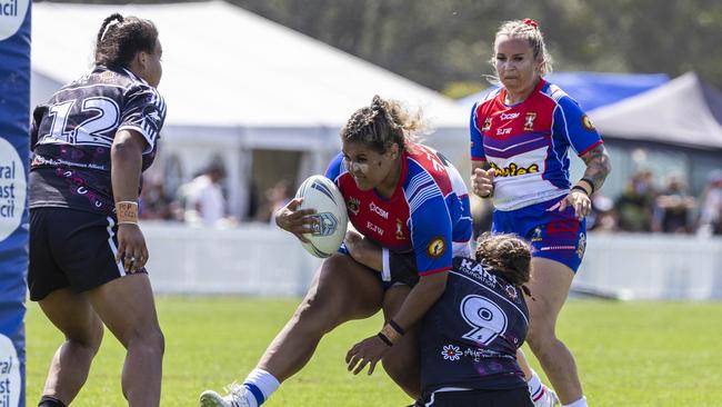 Women's Koori Knockout grand final, Redfern All Blacks vs Newcastle Yowies. Picture: Andrea Francolini