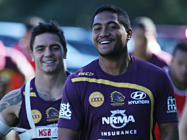 Anthony Milford at Broncos training at Red Hill. Pic Annette Dew