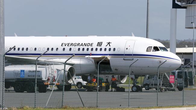 Xu Jiayin’s private plane. Picture: Glenn Hampson