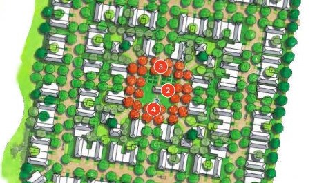 A proposed layout of one of the lifestyle precincts. The precincts are named after trees and flora such as Poinciana, Jjacaranda, Bougainvillea and Magnolia. Photo: Dundowran Pty Ltd.