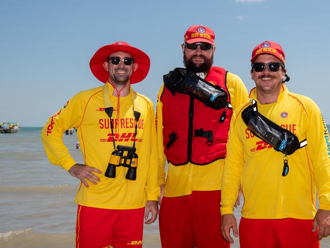 Life Guards at the Darwin Beer Can Regatta at Mindil Beach, 2024. Picture: Pema Tamang Pakhrin