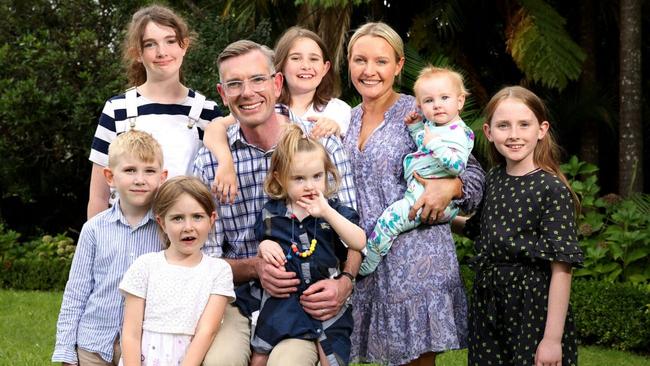 NSW Premier Dominic Perrottet with his family. Image: Supplied