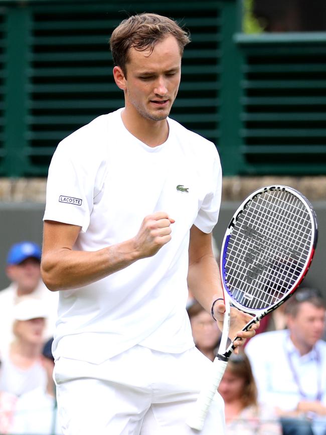 Russia’s Daniil Medvedev in action at Wimbledon in 2019. Picture: Getty Images