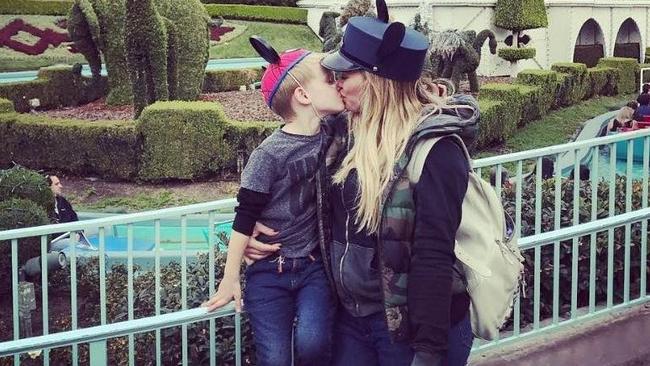 Apparently this photo of Hilary Duff with her son at Disneyland makes some people uncomfortable. Seriously, they need to grow up. (Pic: Instagram)