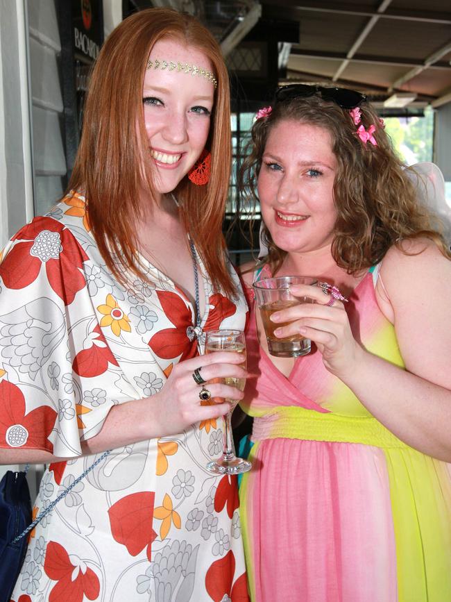 t Socials Out and About, Movember Gala end of fundraising event celebrations by Mo Bros and Mo Sistas at the Metz in Sandy Bay, from left, Laura Dixon, and Alice Giblin, both of South Hobart