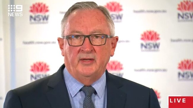 NSW Health Minister Brad Hazzard. Picture: 9 News