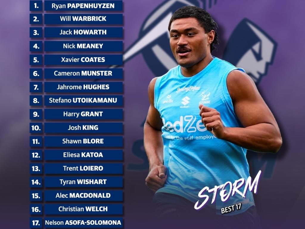 Melbourne Storm best 17 for 2025