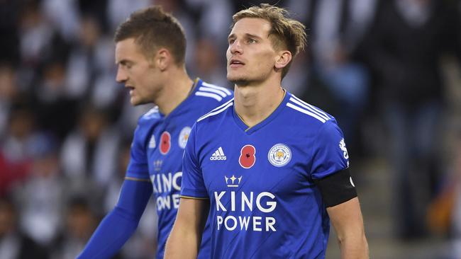 Leicester midfielder Marc Albrighton said it had been one of the most difficult games of his career. Picture: AP