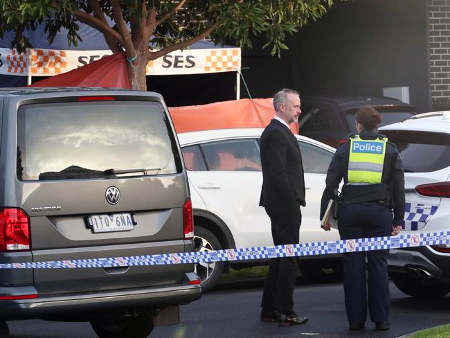 One man was killed, while a woman was taken to hospital with life threatening injuries. Picture: David Crosling