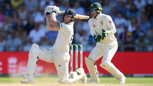 Tim paine’s defensive field settings encouraged Stokes to plunder runs at breakneck speed late on.