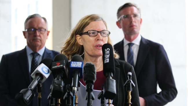 NSW Chief Health Officer Doctor Kerry Chant said the symptoms from a booster coronavirus vaccine were "short-live" and the protection it would bring was worth the short pain. Picture: NCA NewsWire / Gaye Gerard