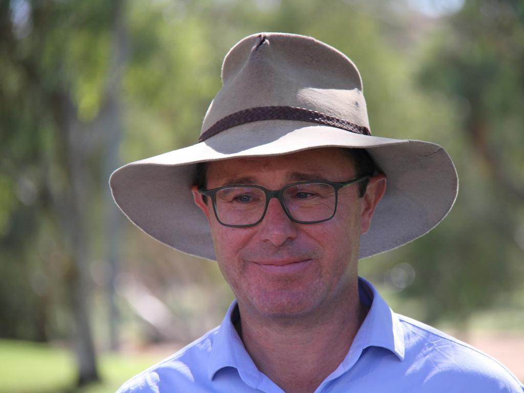Federal Nationals party leader David Littleproud in Alice Springs May 1, 2025. Picture: Gera Kazakov